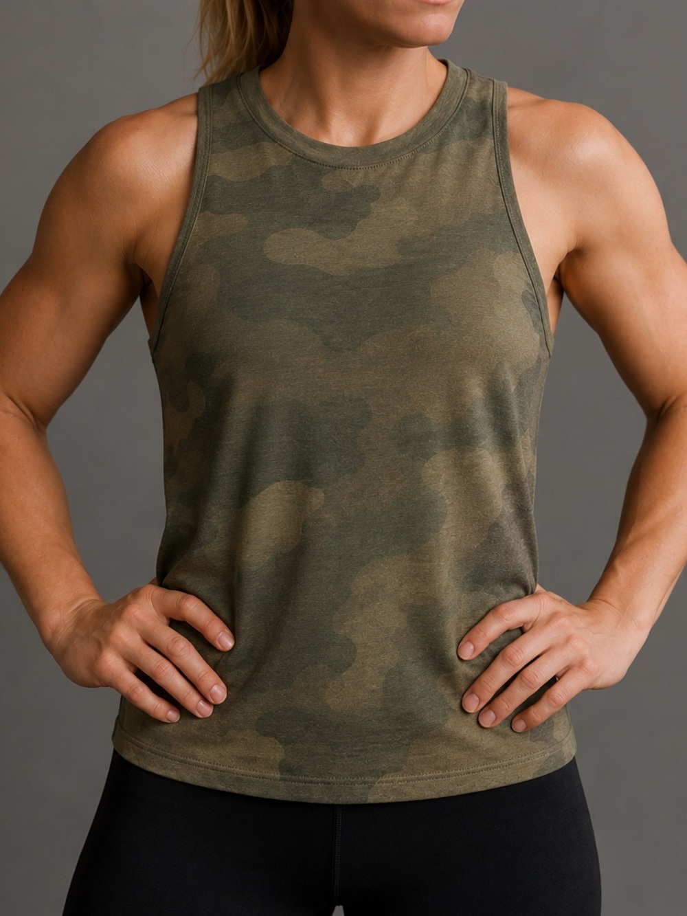 NOBULL Green Camo Training Sleeveless Tank Top Size Medium